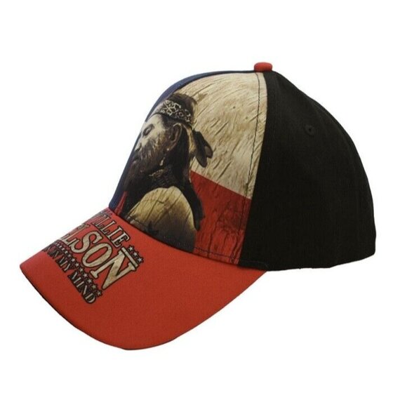 New Willie Nelson Always On My Mind Baseball Hat Cap Gift NWT Photo Texas Flag - Picture 2 of 3